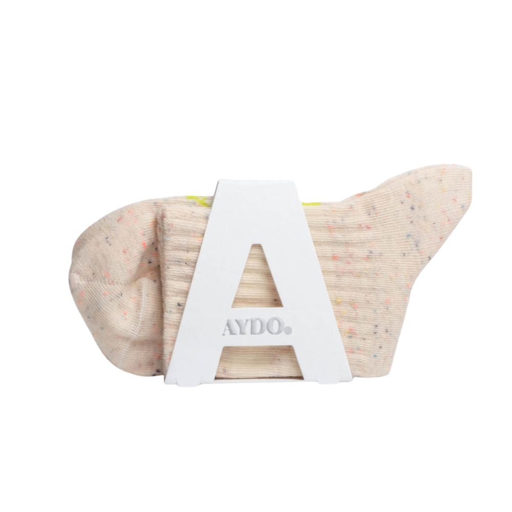 Antwerpen strømper - Freckled Ivory NEPS/Angora White